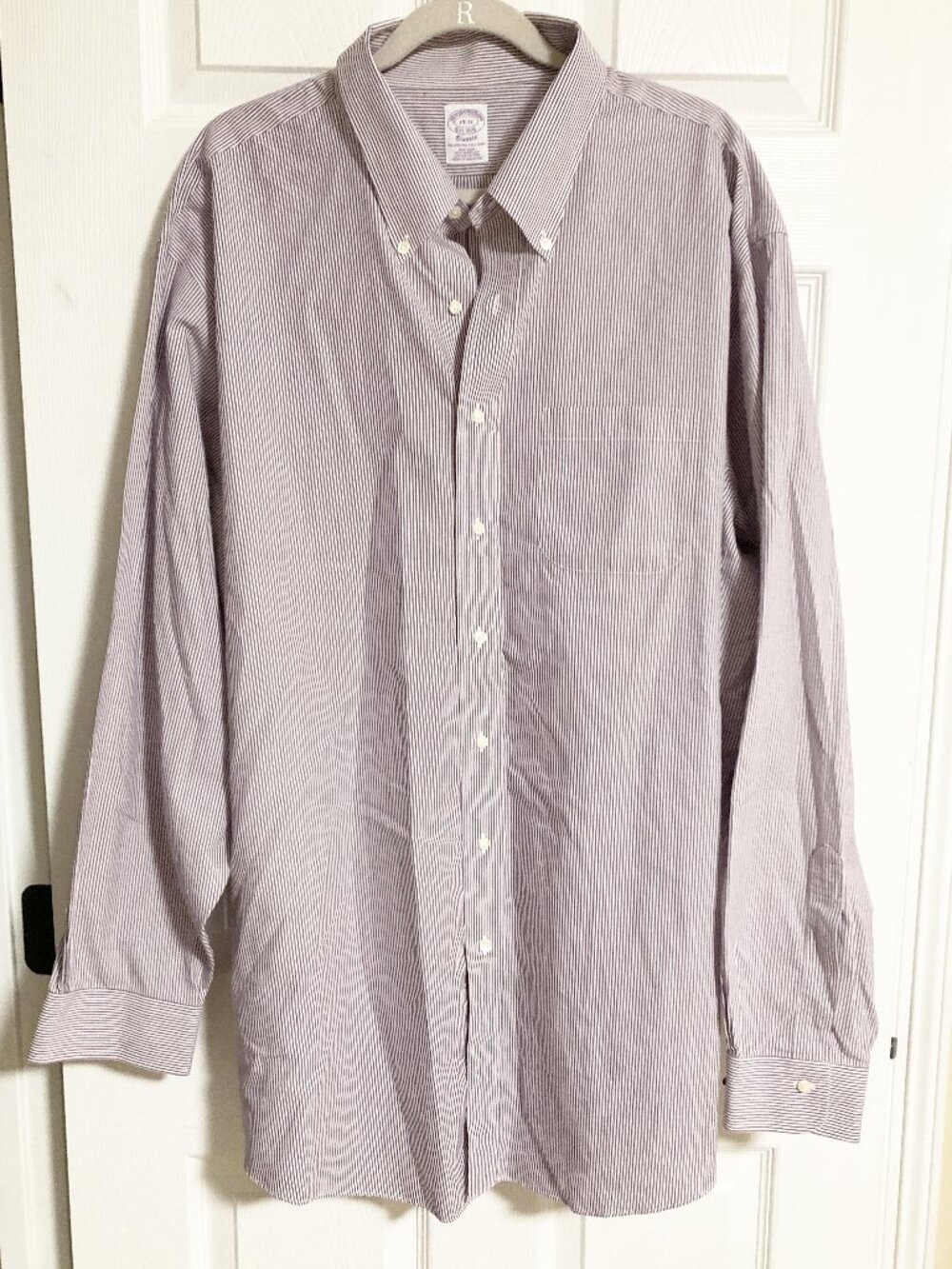 Brooks Brothers 100% Supima Cotton Long Sleeve Button-Down Shirt Size 19-37